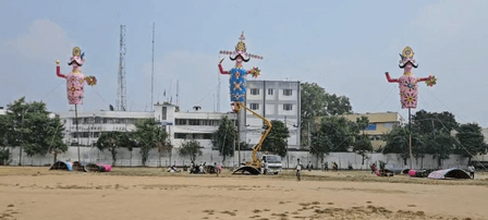 जम्मू: परेड ग्राउंड में विजयदशमी की धूम, रावण दहन और भव्य जुलूस की तैयारी