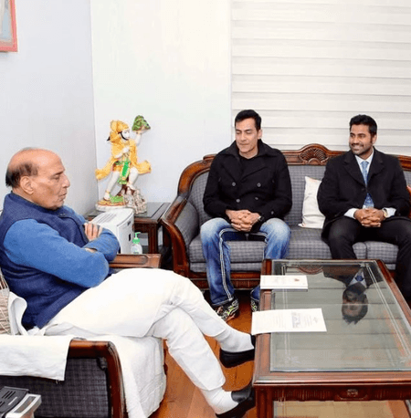 सुधांशु पांडेय ने राजनाथ सिंह से की मुलाकात, बोले- उनके विचारों में अद्भुत दूरदर्शिता