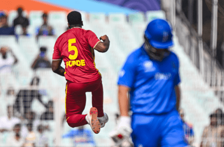 टी20 विश्व कप: वेस्टइंडीज ने इटली को हराया, 'प्लेयर ऑफ द मैच' बने कप्तान शाई होप