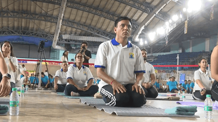 दिल्ली में अंतर्राष्ट्रीय योग दिवस पर फिट इंडिया कल्ट योगाथॉन का आयोजन