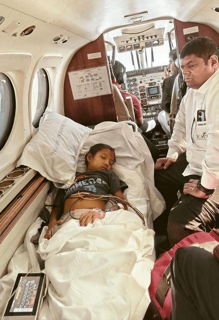 भोपाल की 7 वर्षीय बच्ची के लिए पीएम श्री एयर एंबुलेंस बनी संजीवनी