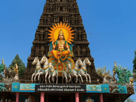 सूर्यनारायण स्वामी मंदिर: यहां दोनों पत्नियों के साथ भगवान सूर्य देते हैं दर्शन, दांपत्य जीवन में खुशहाली का मिलता है आशीर्वाद