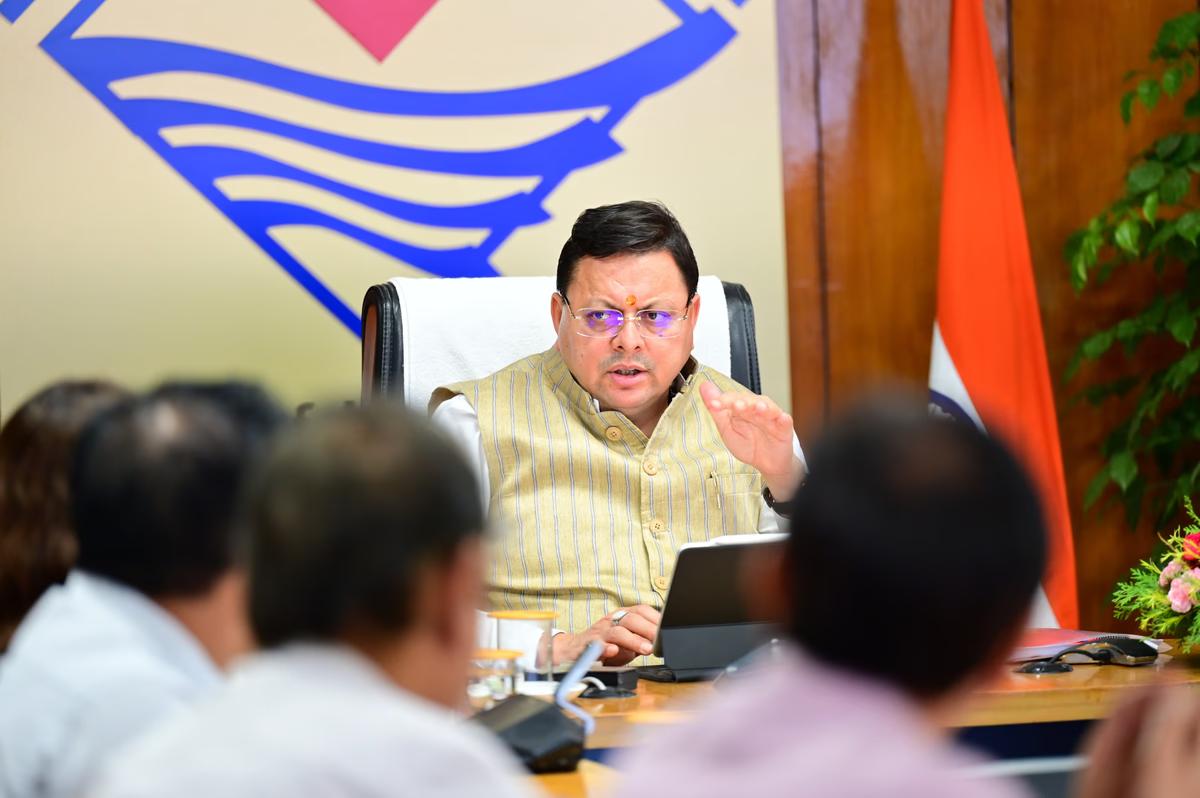 Pushkar Singh Dhami meeting