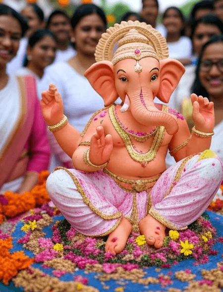 विनायक चतुर्थी की पूर्व संध्या पर 7,400 से अधिक छात्रों ने बनाया विश्व रिकॉर्ड