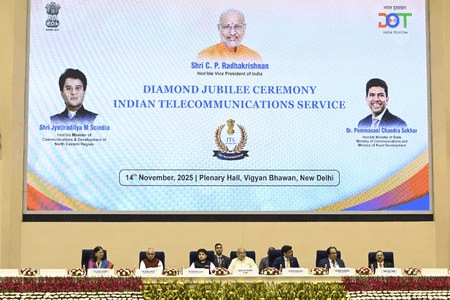 छह दशकों से आईटीएस भारत की कनेक्टिविटी को गढ़ने वाली एक शांत शक्ति रही: सीपी राधाकृष्णन