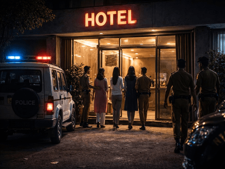 बिहार: होटल में छापेमारी में महिलाओं को बचाया गया, तीन गिरफ्तार