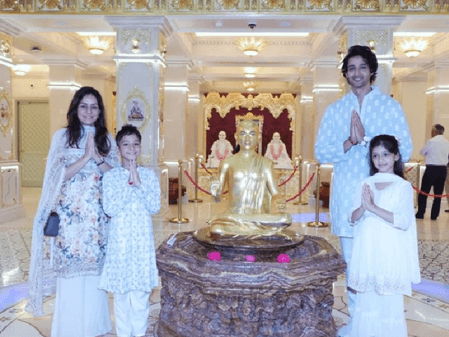 अबू धाबी: मंदिर में दर्शन को पहुंचे 'महाभारत के कृष्ण', मंदिर को बताया एकता और शांति का प्रतीक