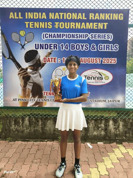 अदाणी स्पोर्ट्सलाइन की हर्षा देशपांडे का कमाल, टेनिस सिंगल्स अंडर-14 का जीता खिताब