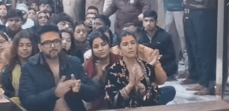 उज्जैन महाकालेश्वर मंदिर पहुंचीं निमरत कौर, भस्म आरती में हुईं शामिल