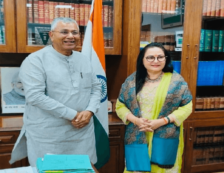 फिल्म अभिनेत्री जया प्रदा ने की भाजपा सांसद पीपी चौधरी से मुलाकात, शेयर की फोटोज