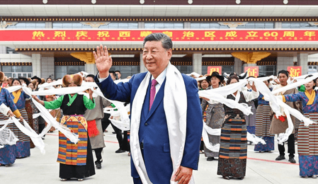 शी चिनफिंग के नेतृत्व में केंद्रीय प्रतिनिधिमंडल ल्हासा पहुंचा