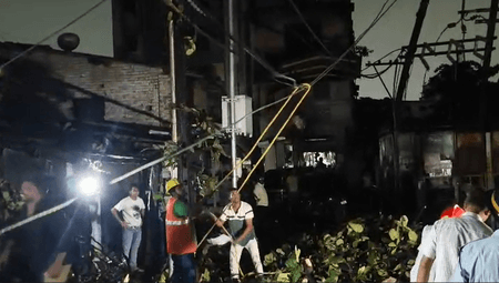 महाराष्ट्रः भिवंडी में तेज हवा से उखड़ा पेड़, टला बड़ा हादसा