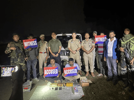 असम राइफल्स और कछार पुलिस ने सात करोड़ रुपए की हेरोइन जब्त की, दो गिरफ्तार