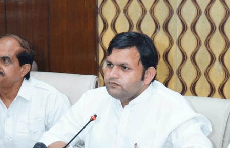 हरियाणा के पलवल में खेल मंत्री गौरव गौतम ने रेली स्थल का दौरा किया