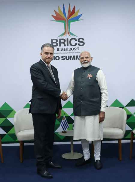 ब्राजील में पीएम मोदी ने उरुग्वे और बोलीविया के राष्ट्रपति से की मुलाकात, कई मुद्दों पर हुई चर्चा