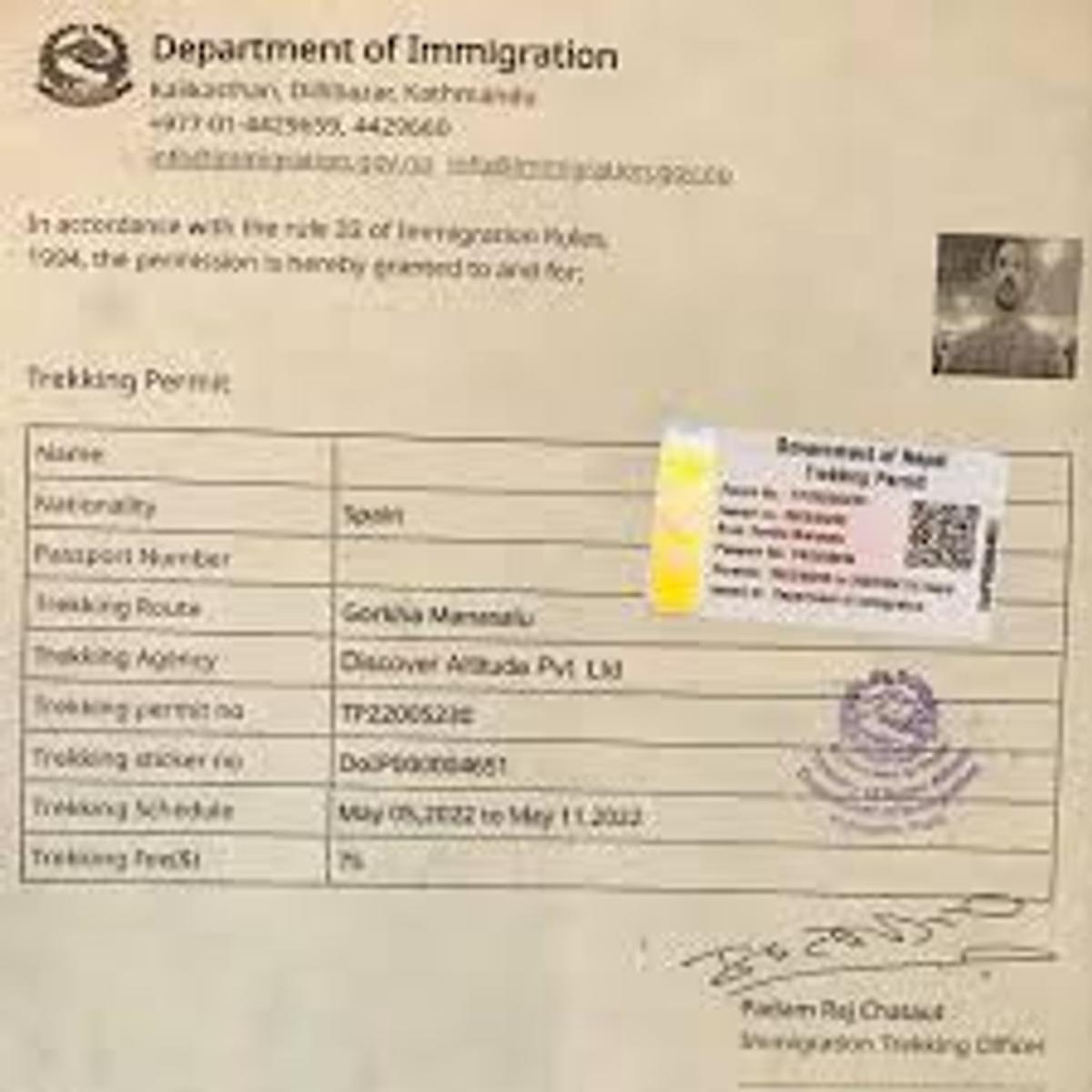 road permit nepal