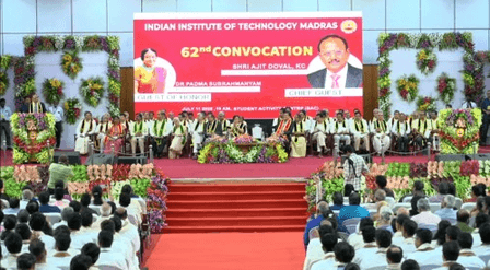 आईआईटी मद्रास का 62वां दीक्षांत समारोह : 3,227 छात्रों को मिली डिग्री, अजित डोभाल रहे मुख्य अतिथि