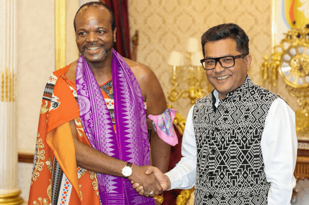 केंद्रीय विदेश राज्यमंत्री मार्गेरिटा ने अफ्रीकी दौरे पर एस्वातिनी के राजा से मुलाकात की