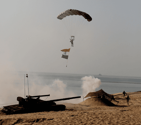 आर्मी, नेवी व एयरफोर्स का 'त्रिशूल' साइबर युद्ध जैसी योजनाओं का अभ्यास