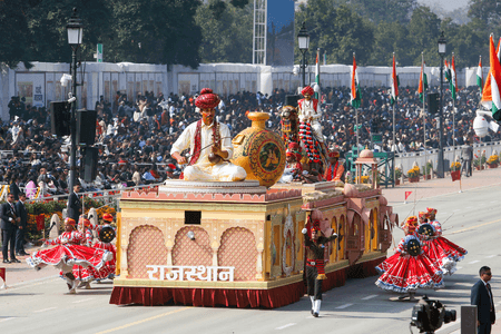 गणतंत्र दिवस: कर्तव्य पथ पर राजस्थान की सांस्कृतिक झांकी ने दर्शकों को किया आकर्षित