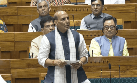 'भारत के सैनिक शेर हैं', 'ऑपरेशन सिंदूर' पर चर्चा के दौरान राजनाथ सिंह की पाकिस्तान को दो टूक