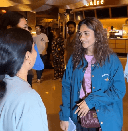 मृणाल ठाकुर ने दर्शकों संग देखी 'सन ऑफ सरदार 2', 'पहला तू दूजा तू' गाने का किया हुक स्टेप