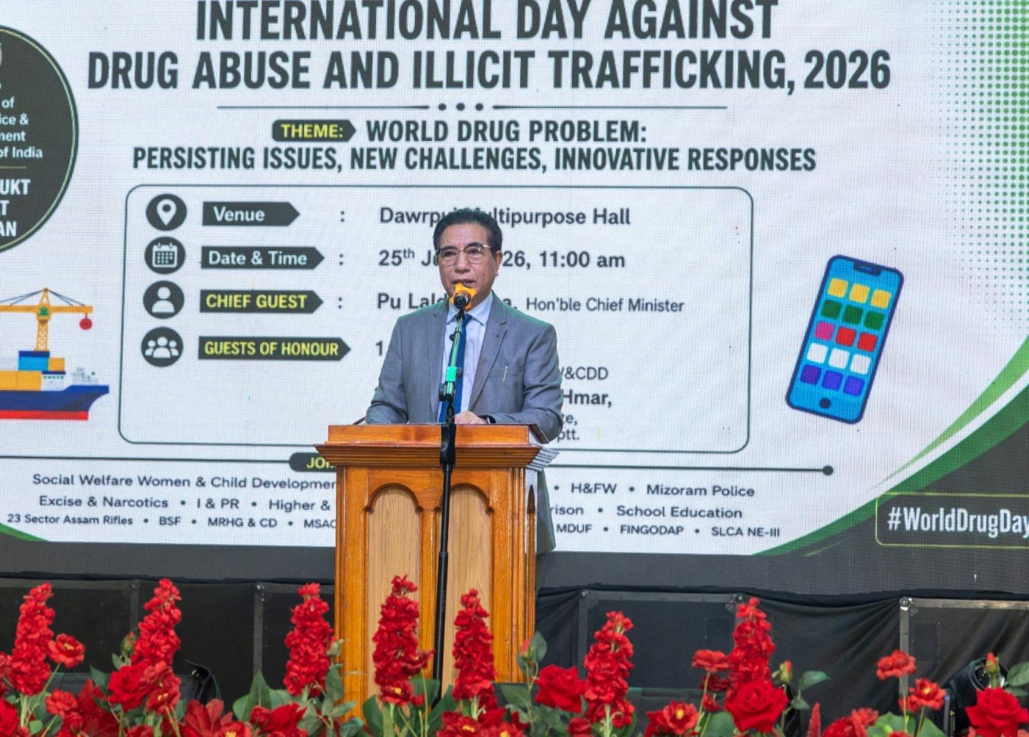 मिजोरम में नशाखोरी में आई उल्लेखनीय कमी: मुख्यमंत्री लालदुहोमा