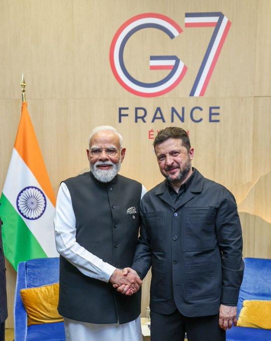 जी-7 समिट: प्रधानमंत्री मोदी और जेलेंस्की की मुलाकात, भारत-यूक्रेन सहयोग बढ़ाने पर बनी सहमति