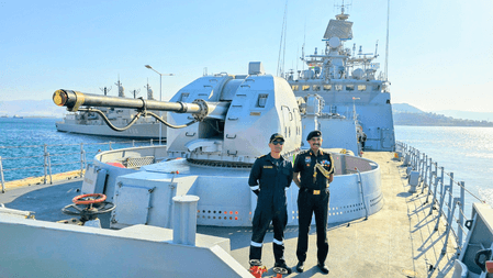भूमध्य सागर में भारतीय नौसैना की उपस्थिति: भारतीय युद्धपोत पहुंचा ग्रीस