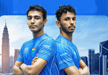 एशियन डबल्स स्क्वैश: अभय-वेलावन के अभियान की शानदार शुरुआत, दक्षिण कोरियाई जोड़ी पर 11-7, 11-10 से जीत