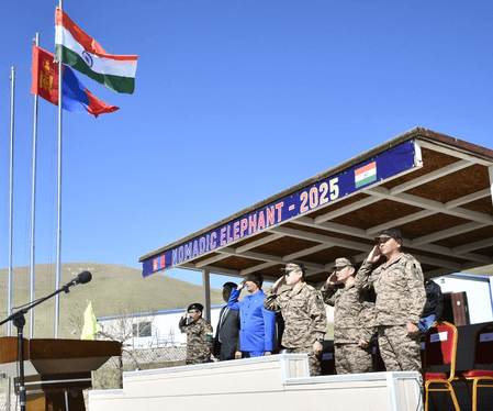 मंगोलिया के उलानबटार में शुरू हुआ भारत-मंगोलिया संयुक्त सैन्य अभ्यास ‘नोमैडिक एलीफेंट‘