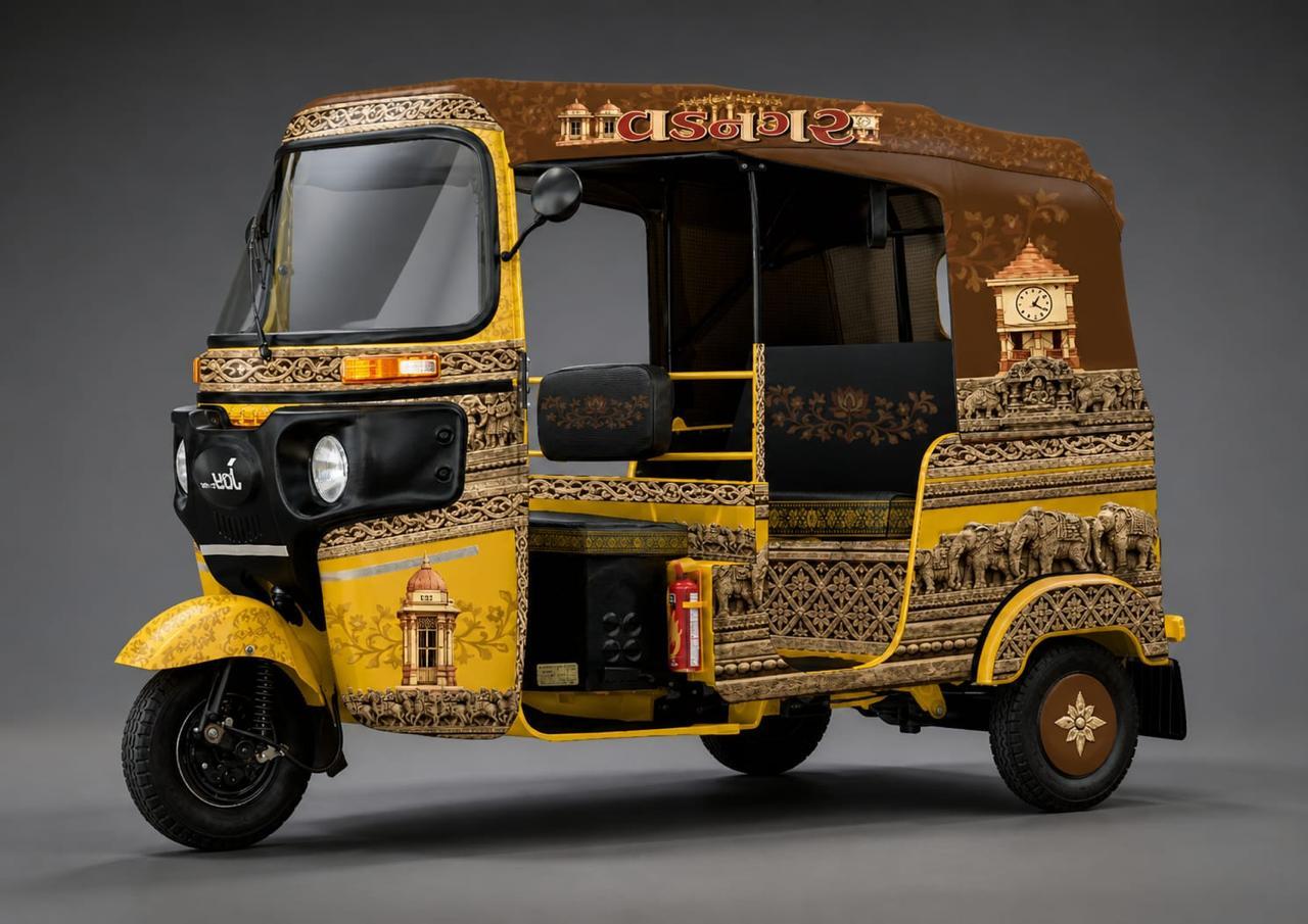 गुजरात : जीएसएफसी वडनगर के ऑटो रिक्शा को हेरिटेज थीम वाले डिजाइन से सजाएगा