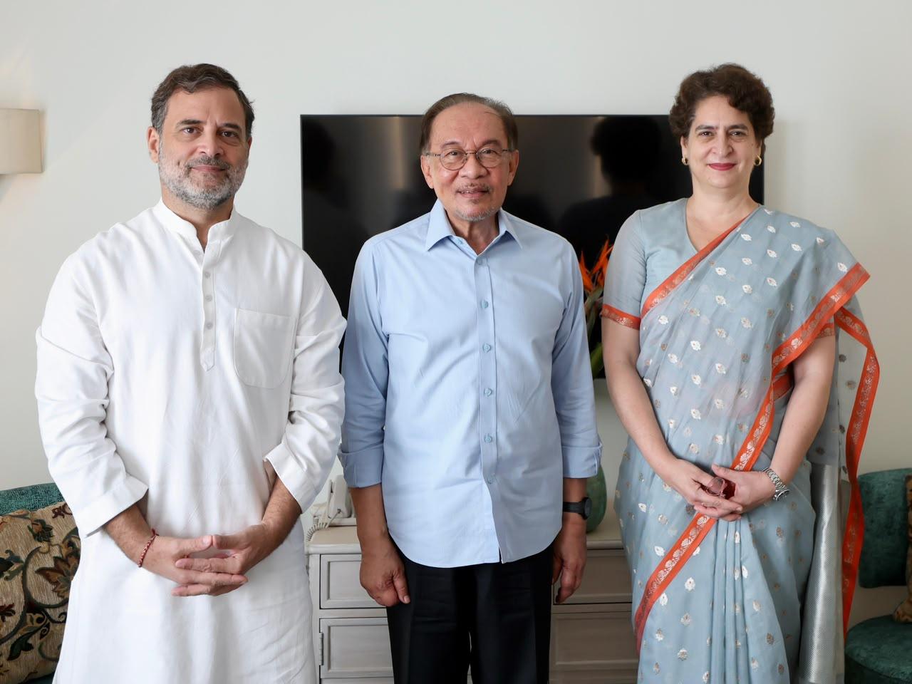 मलेशियाई प्रधानमंत्री अनवर इब्राहिम से मिले राहुल और प्रियंका गांधी, नाश्ते के दौरान हुई चर्चा
