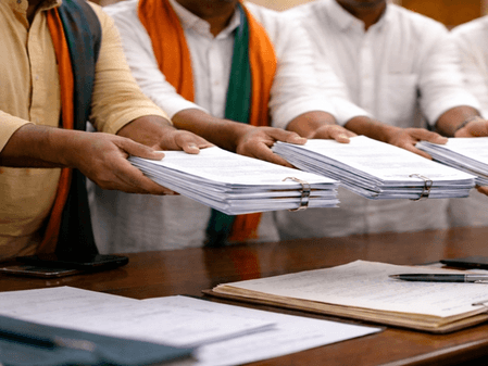 हरियाणा: दो राज्यसभा सीटों के लिए तीन उम्मीदवारों ने दाखिल किया नामांकन