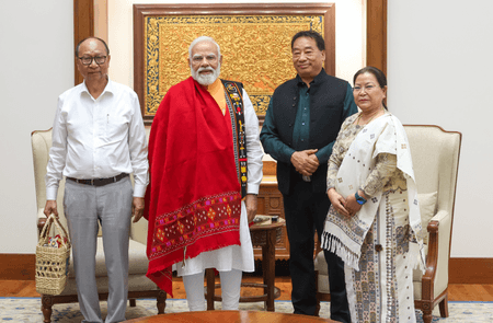 मणिपुर सीएम खेमचंद सिंह ने पीएम मोदी से की बैठक, शांति, समान विकास और महिला सशक्तीकरण पर जोर