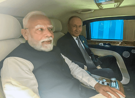 तियानजिन में पीएम मोदी-पुतिन की दोस्ताना मुलाकात, द्विपक्षीय बैठक के लिए एकसाथ कार में पहुंचे