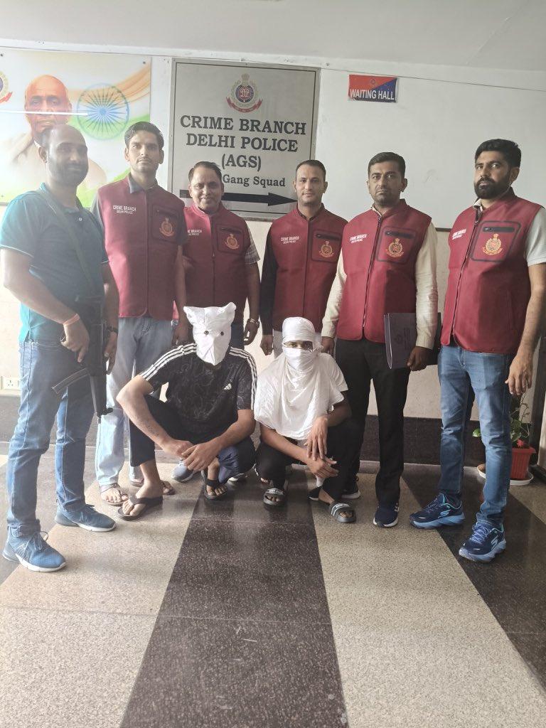 गोल्डी बराड़-लिपिन नेहरा गैंग के पकड़े गए दो गुर्गे, हथियार और जिंदा कारतूस बरामद