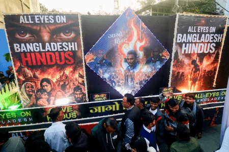 बांग्लादेश में हिंदुओं पर अत्याचार के खिलाफ अमेरिका के 25 शहरों में हुए प्रदर्शन