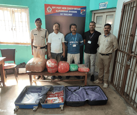 पूर्वोत्तर राज्यों में नशीले पदार्थों की तस्करी को लेकर आरपीएफ का अभियान तेज, लाखों का माल बरामद