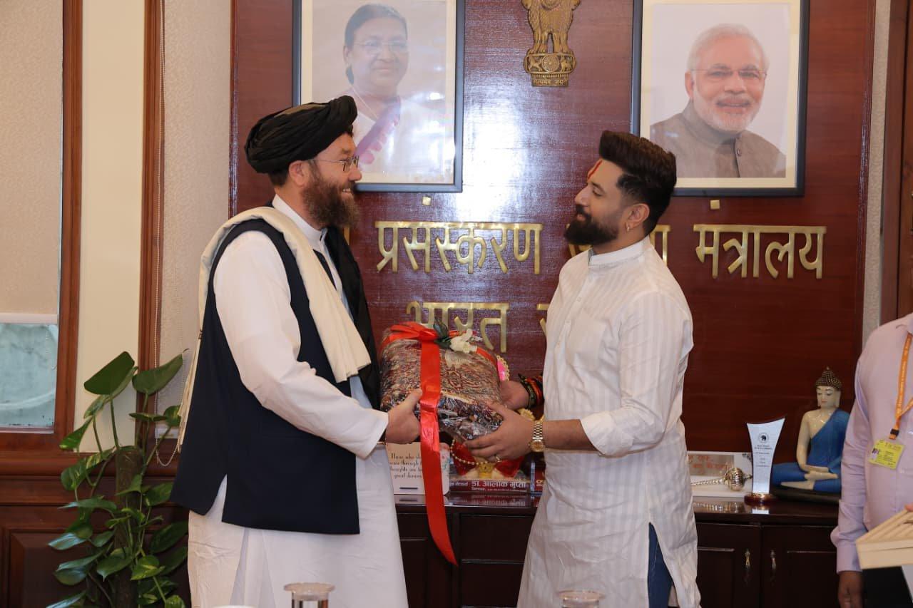 नई दिल्ली में अफगानिस्तान के कृषि मंत्री ने चिराग पासवान और पबित्रा मार्गेरिटा से की मुलाकात