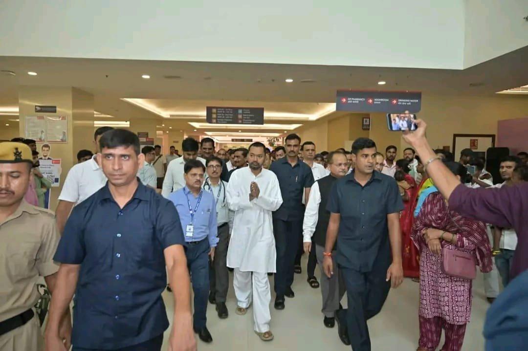 बिहार: जयप्रभा मेदांता सुपर स्पेशियलिटी हॉस्पिटल पहुंचे निशांत कुमार, विशेष जांच शिविर में हुए शामिल