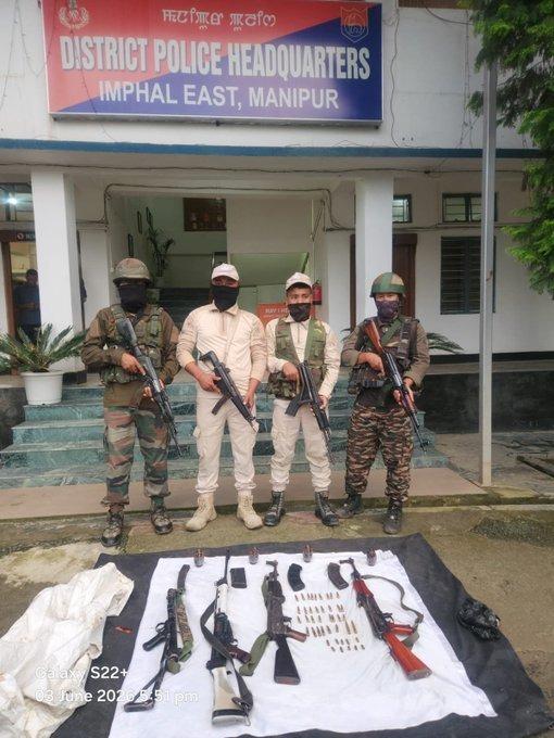 मणिपुर : नशाविरोधी अभियान के दौरान हवलदार शहीद; 6 उग्रवादी गिरफ्तार, हथियारों का जखीरा बरामद